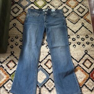 Levi's Blue Flare Wide Leg Jeans with Vintage Wash
